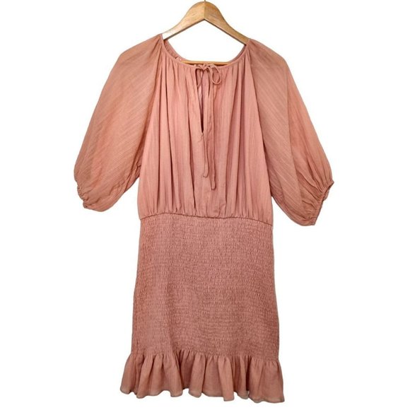 THE FATED Meiere Mini Dress Dusty Pink - Size 14 BNWT - Picture 3 of 9